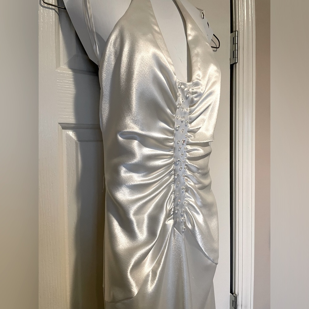 Prom dress, white long dress. Worn once.